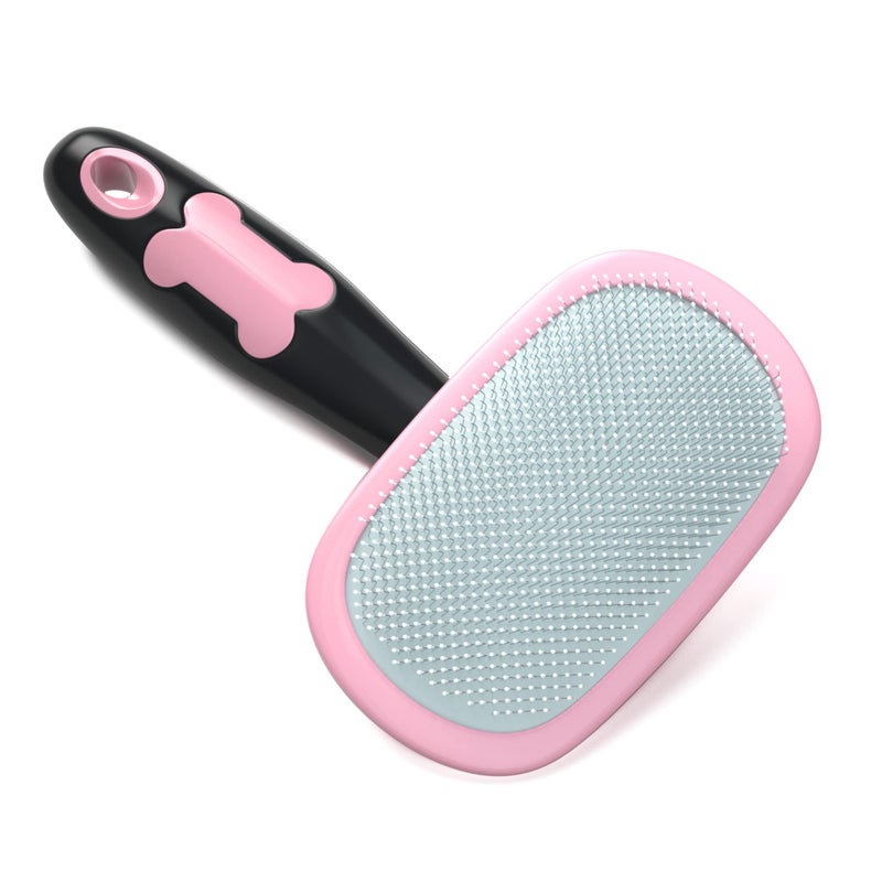 Glendan Dog & Cat Grooming Brush - Slicker Shedding Tool (Pink) - Image 1